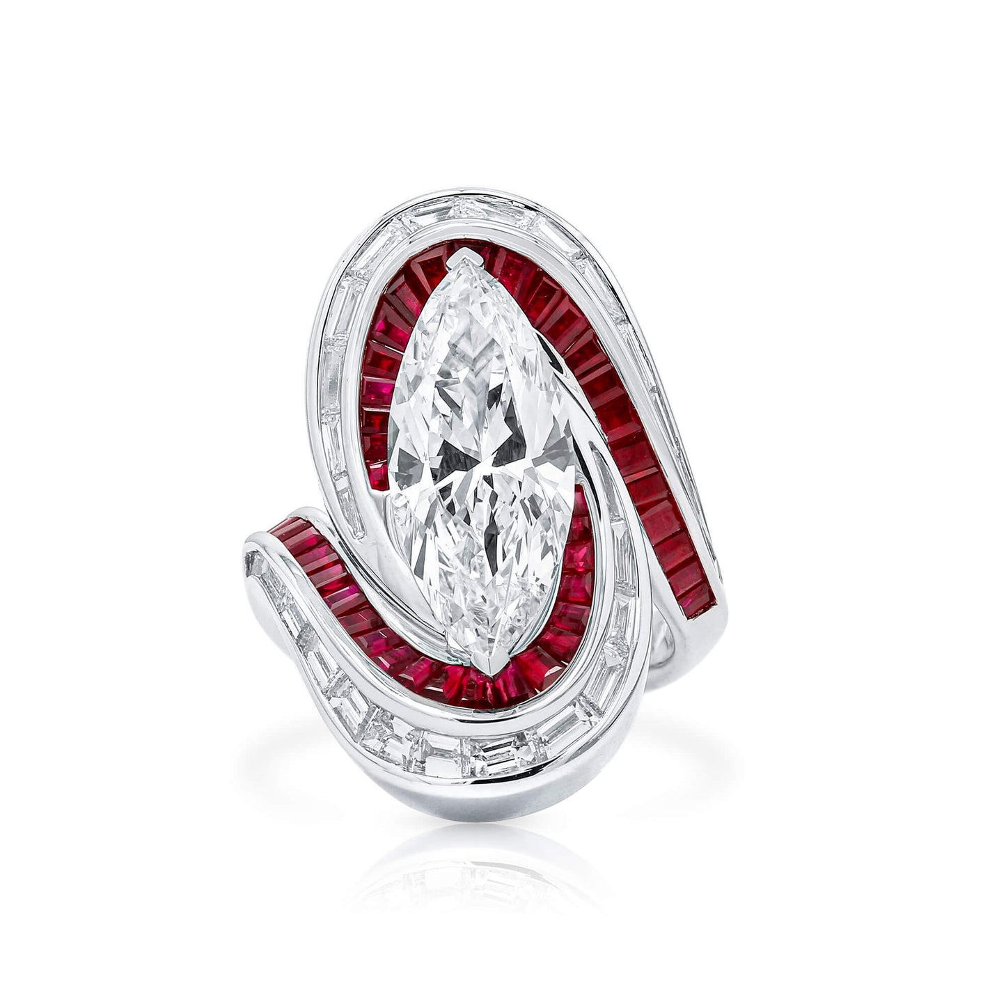 White Diamond and Ruby Ring, 4.30 Ct. (7.77 Ct. TW), GIA Certified 5221919332