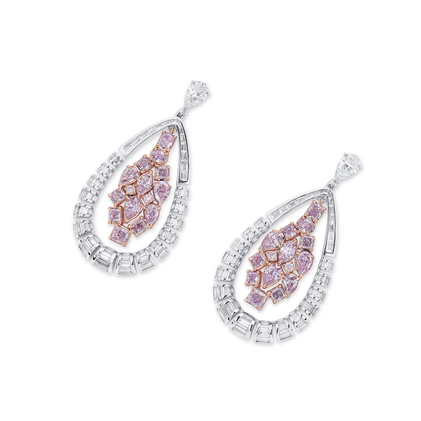 White Diamond Earrings, 5.49 Ct. TW, Round Shape, EG_LAB Certified