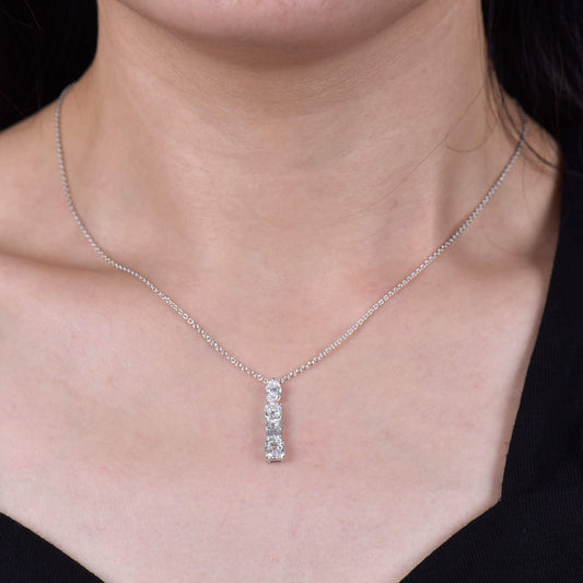 White Diamond Pendant, 2.15 Ct. TW, Asscher Shape, GIA Certified