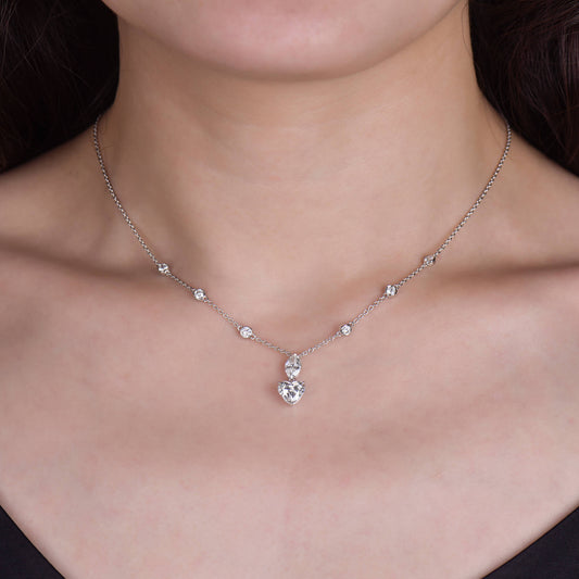 White Diamond Pendant, 2.52 Ct. TW, Heart Shape, GIA Certified