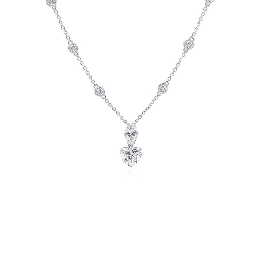 White Diamond Pendant, 2.52 Ct. TW, Heart Shape, GIA Certified
