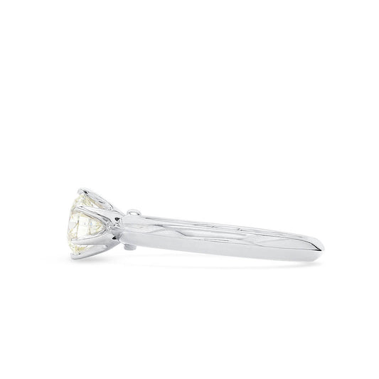 White Diamond Ring, 0.89 Ct. TW, Round Shape, GIA Certified