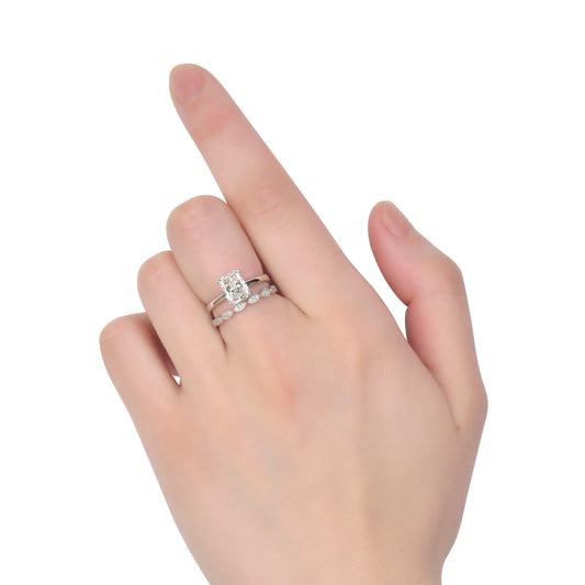 White Diamond Ring, 2.15 Ct. TW, Radiant Shape, GIA Certified