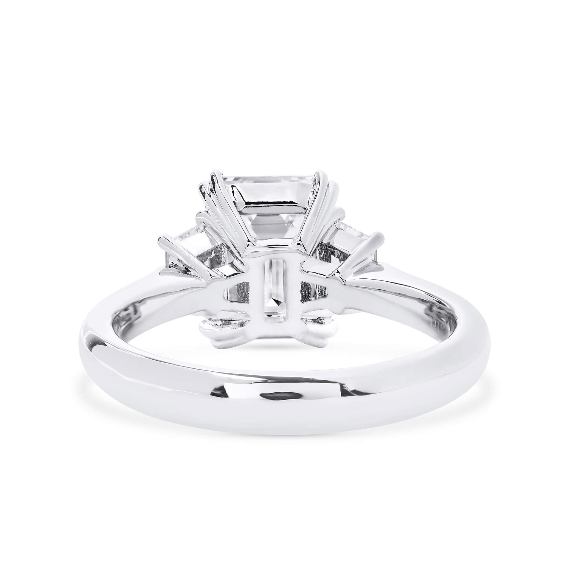 White Diamond Ring, 2.32 Ct. TW, Emerald Shape, GIA Certified
