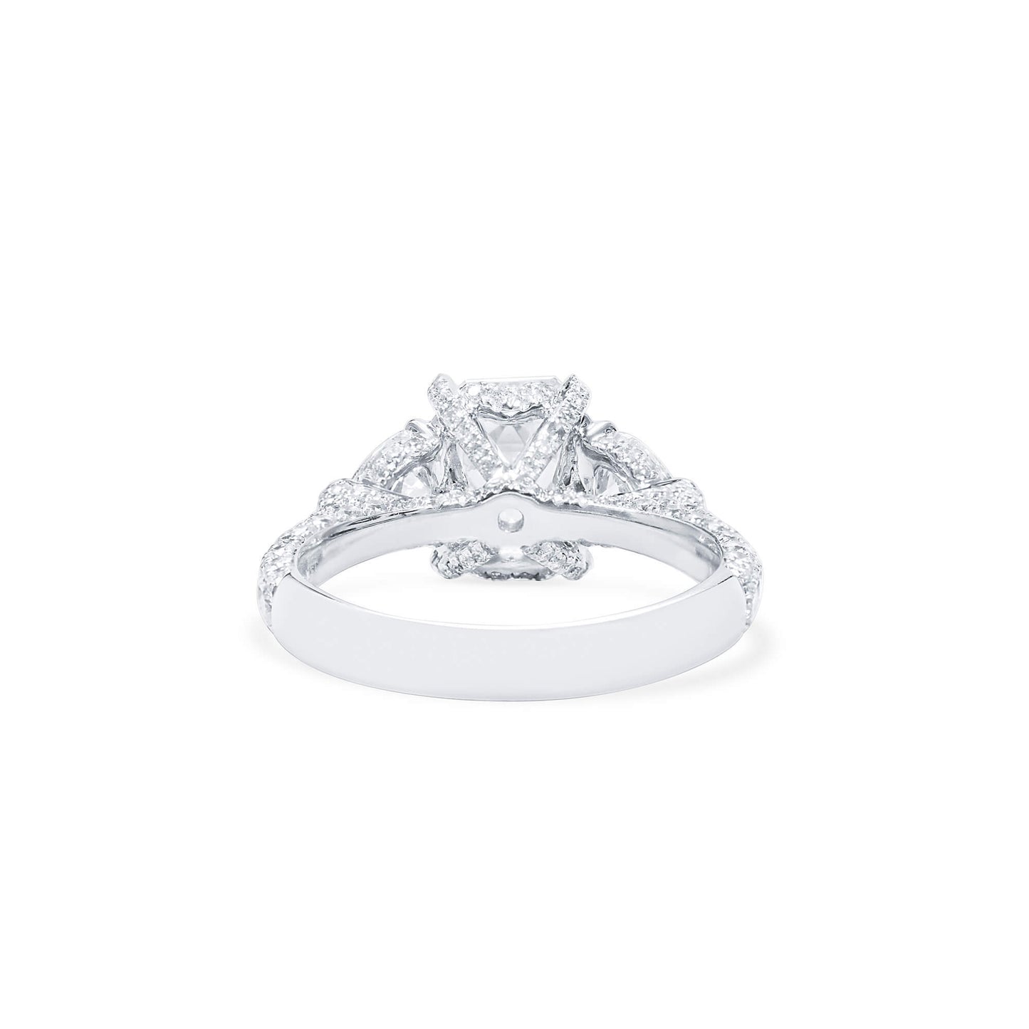 White Diamond Ring, 3.52 Ct. TW, Emerald Shape, GIA Certified