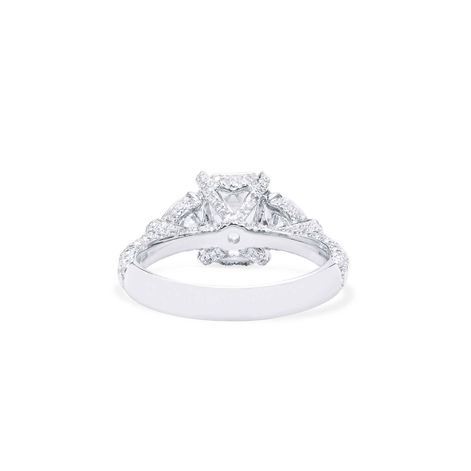 White Diamond Ring, 3.52 Ct. TW, Emerald Shape, GIA Certified
