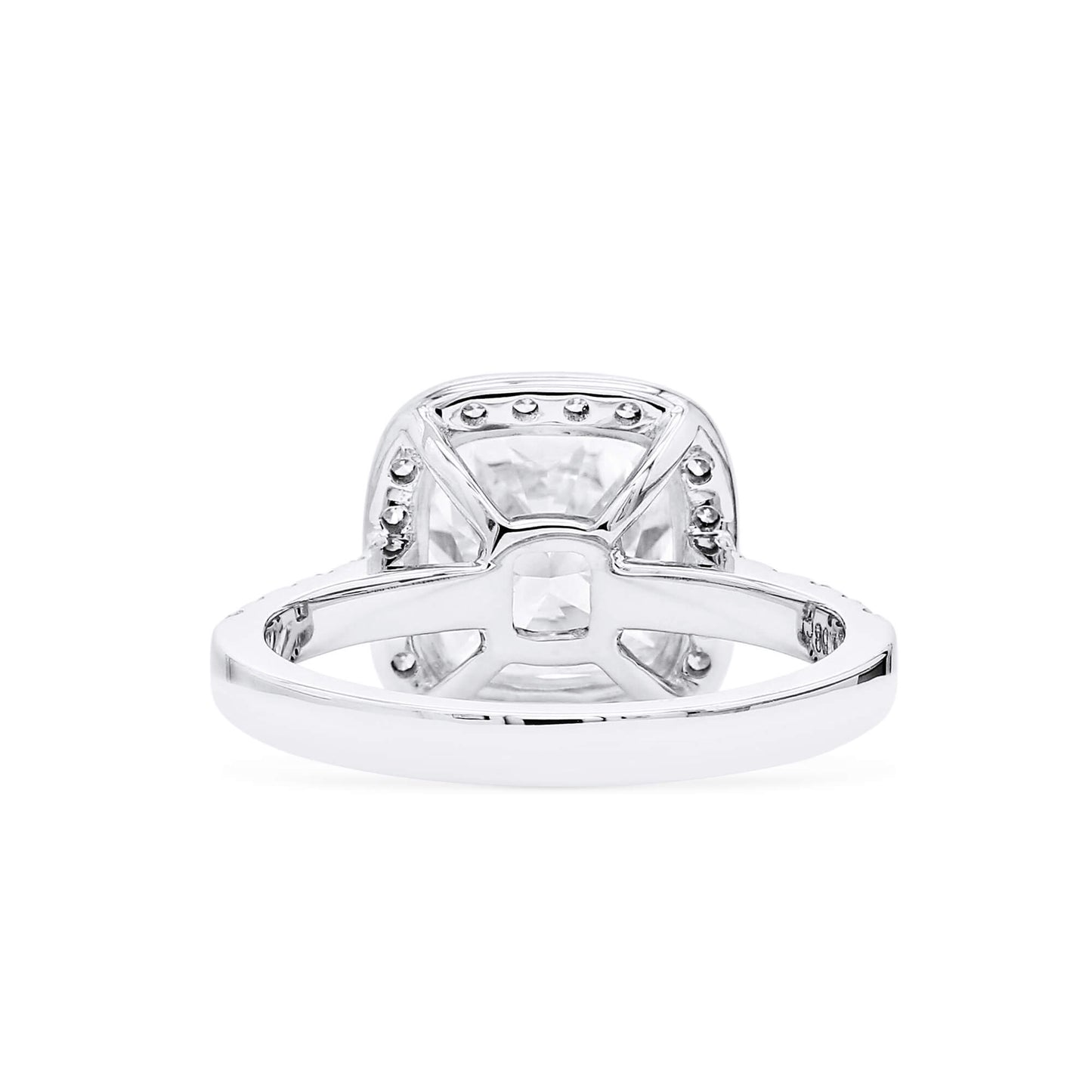 White Diamond Ring, 3.64 Ct. TW, Cushion Shape, GIA Certified