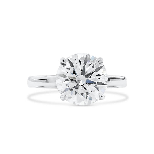 White Diamond Ring, 4.12 Ct. TW, Round Shape, GIA Certified