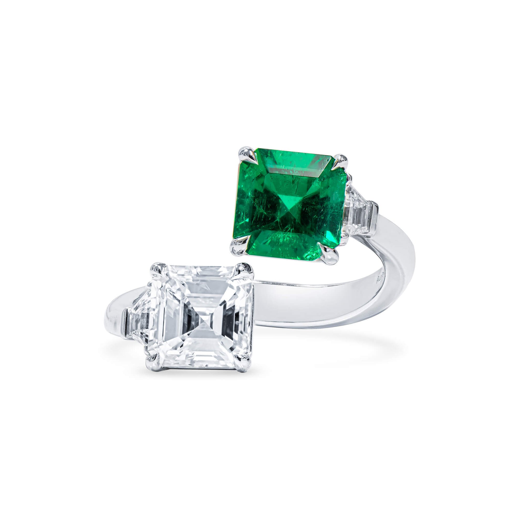 White Diamond Ring, 4.37 Ct. TW, Asscher shape