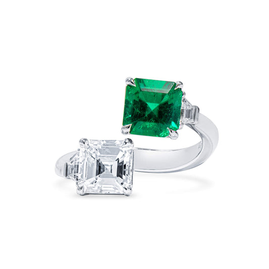 White Diamond Ring, 4.37 Ct. TW, Asscher shape