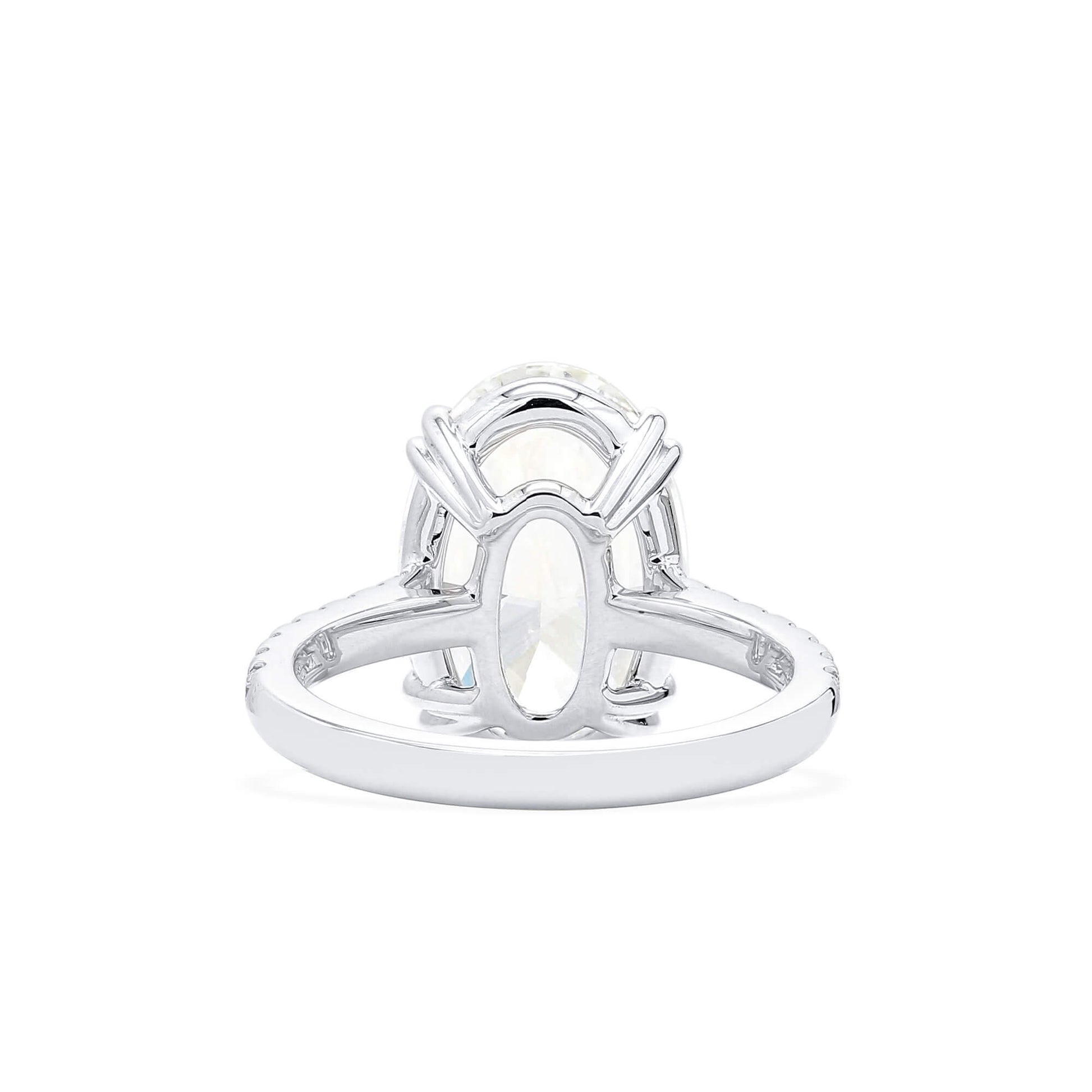 White Diamond Ring, 5.35 Ct. TW, Oval Shape, GIA Certified